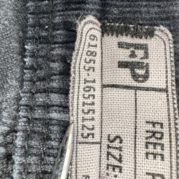 Free People Corduroy‎ Pants Gray Wash High Rise Casual Comfort Size 29 - Picture 5 of 11